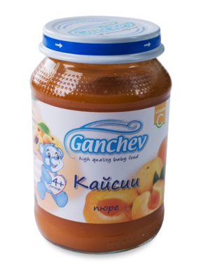 Пюре кайсии Ганчев, 4+ месеца, 190 гр