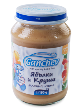 Млечна каша с ябълки и круши Ганчев - 4+ месеца, 190