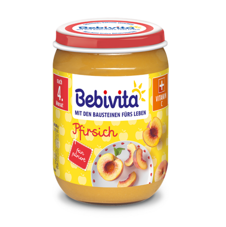 Пюре праскови Bebivita - 4+ месеца, 190 гр.