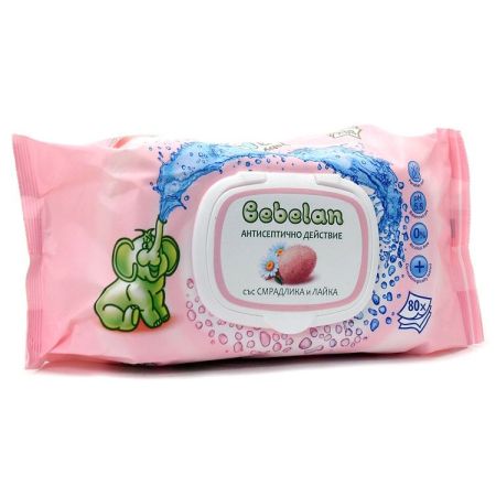 Мокри кърпи със смрадлика и лайка Bebelan - 80 бр.