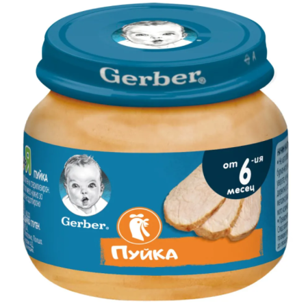 Пюре пуйка Nestlé Gerber - 6+ месеца, 80 гр.