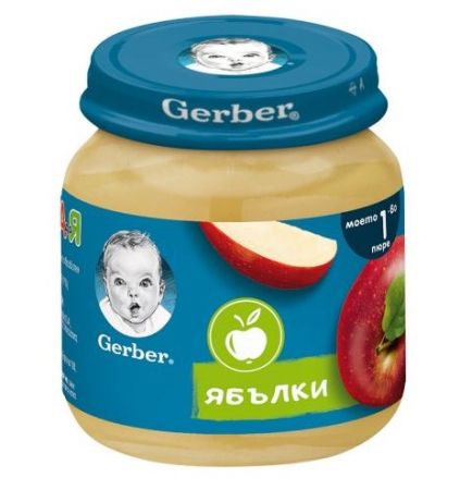 Пюре ябълка Nestlé Gerber - Моето първо пюре, 6+ месеца, 125 гр.