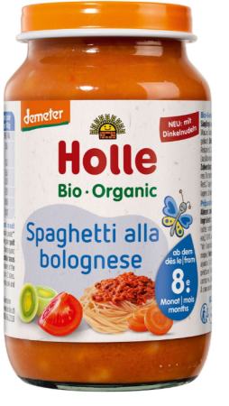 Пюре Био спагети Болонезе Holle - 8+ месеца, 220 гр.