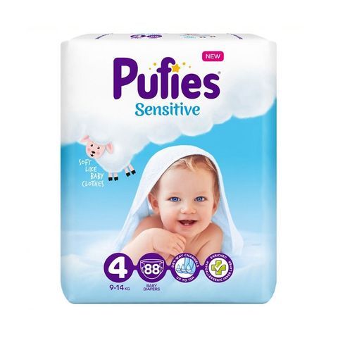 Пелени Sensitive Pufies 4, 9-14 кг. 88 бр.