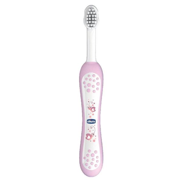Четка за зъби 6+ месеца, Chicco розова