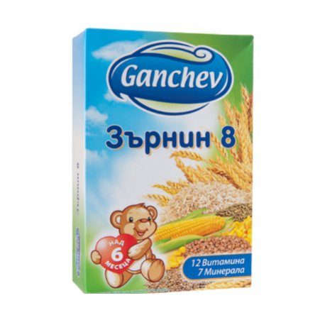 Каша Зърнин 8 Ганчев - 6+ месеца, 200 гр.