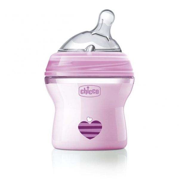 Шише Natural Feeling 150 мл., със силиконов биберон 1 капка, 0м+ - Chicco