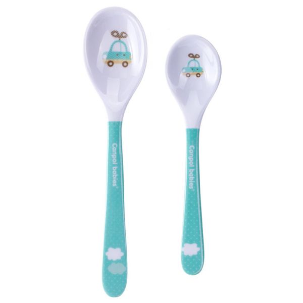 Меламинови лъжички 9+ месеца Toys - Canpol babies, 2 броя сини