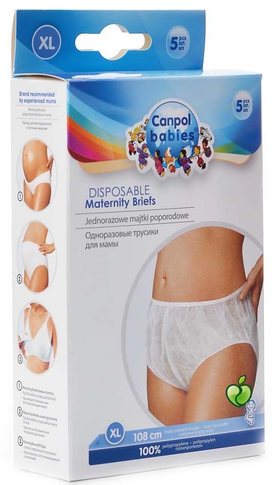 Еднократни следродилни гащи Canpol babies - 5 броя (M, L, XL)
