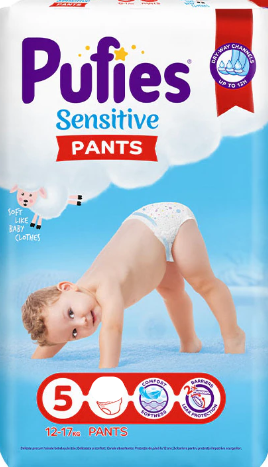 Пелени гащи Sensitive Pants Pufies  5, 12-17кг. 66 бр.