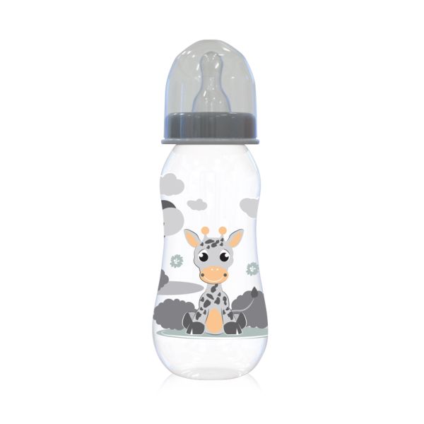 Шише Lorelli Baby Care Animals - 250 мл., 0+ месеца, Icy Grey