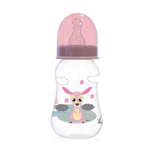Шише Lorelli Baby Care Animals - 125 мл., 0+ месеца, Blush Pink