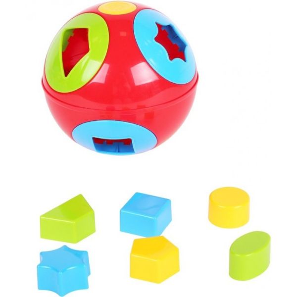 Сортер Сфера за сортиране с 6 елемента 14х14х14 см. - TechnoK toys