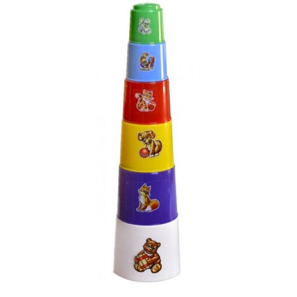 Пирамида с 6 чашки 35х9х9 см.  - TechnoK toys