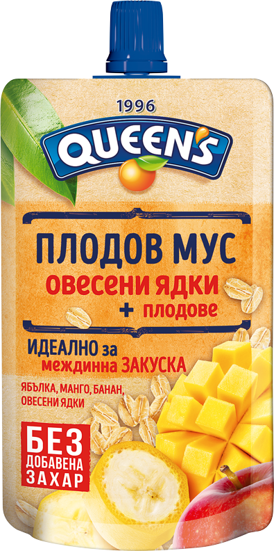 Плодов мус + овесени ядки Queen's - 200 гр.