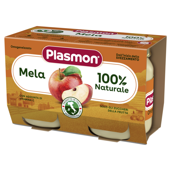Пюре ябълка Plasmon - 6+ месеца, 208 гр. (2х104гр.)