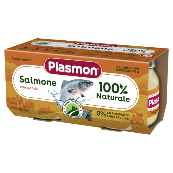 Пюре сьомга с картофи Plasmon - 6+ месеца, 160 гр. (2х80гр.)