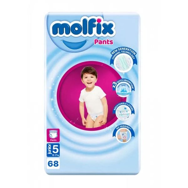 Пелени - гащички Molfix Pants 5, 12-17 кг. 68 бр.
