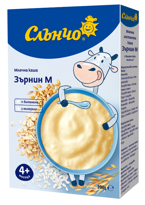 Млчена каша Зърнин М Слънчо - 4+ месеца, 200 гр.