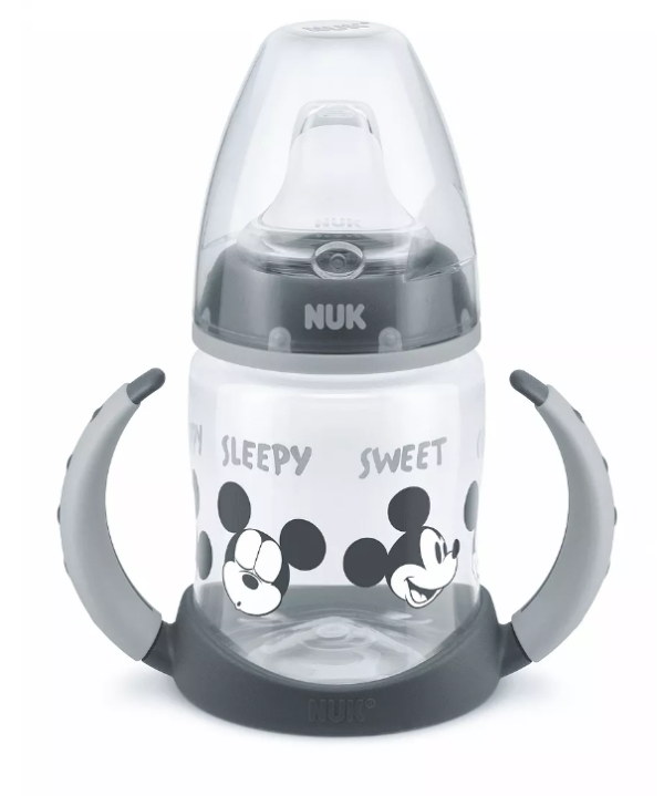 NUK First Choice РР Шише Temperature Control 150мл. със силиконов накрайник за сок, Mickey grey