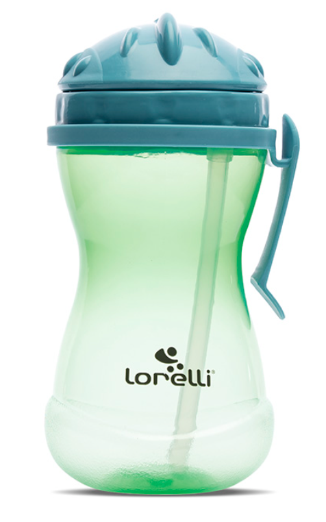 Спортна бутилка с дръжка 360 мл. 12+ месеца, Lorelli зелено