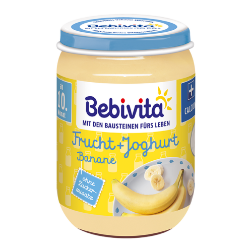 Пюре йогурт с плодове банани Bebivita - 10+ месеца, 190 гр.