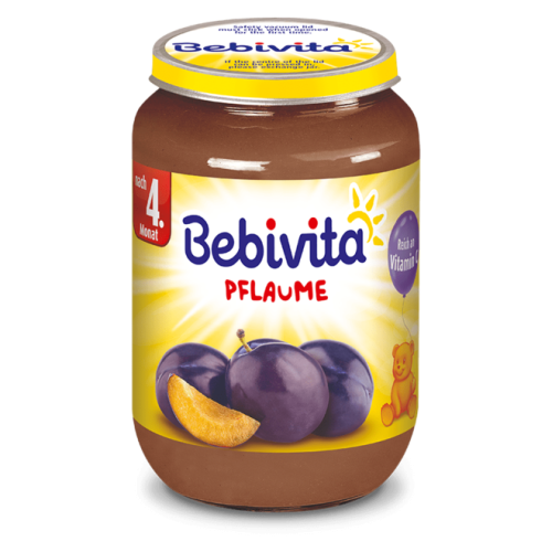 Пюре сливи Bebivita - 4+ месеца, 190 гр.