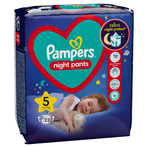 Пелени - гащички Pampers Night Pants 5, 12-17 кг. 22 бр.