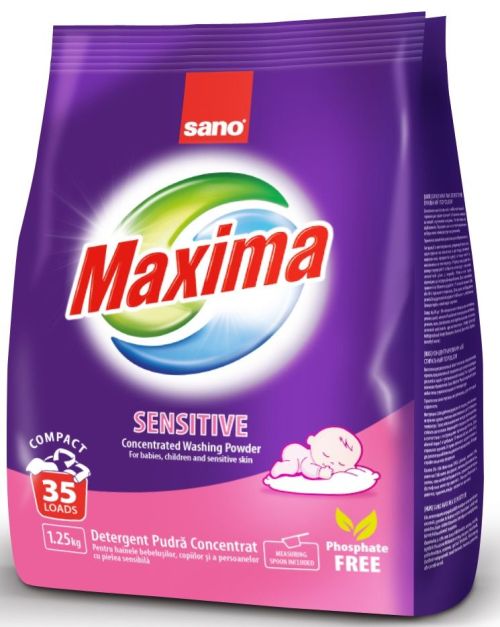 Концентриран прах за пране SANO MAXIMA sensitive -  1.25 кг.