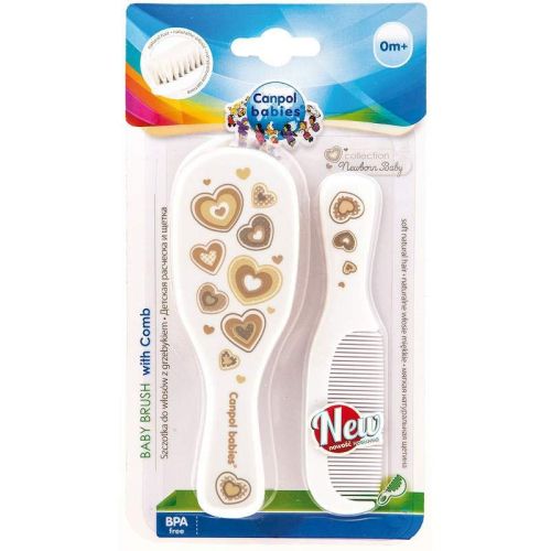 Комплект за коса, мек естествен косъм Newborn baby CANPOL 