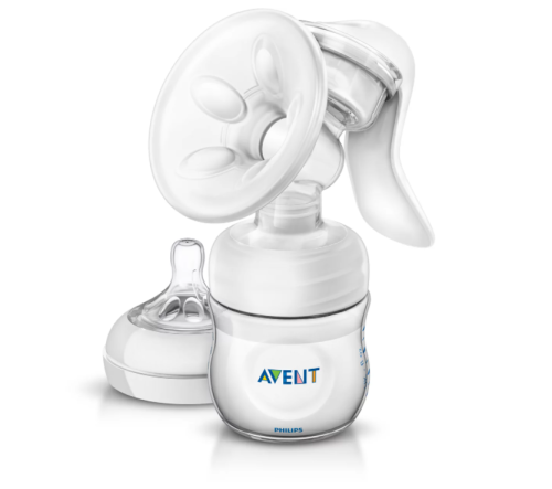 Ръчна помпа за кърма Comfort в комплект с бутилка за хранене Philips Avent, SCF330/20