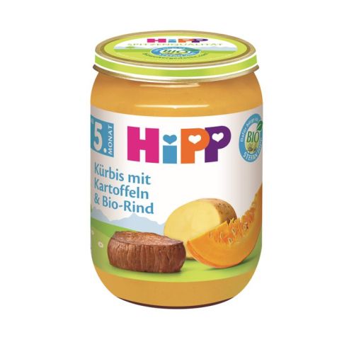 Пюре Био картофи с тиква и телешко HiPP - 5+ месеца, 190 гр.