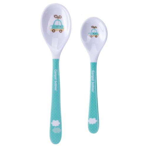 Меламинови лъжички 9+ месеца Toys - Canpol babies, 2 броя сини