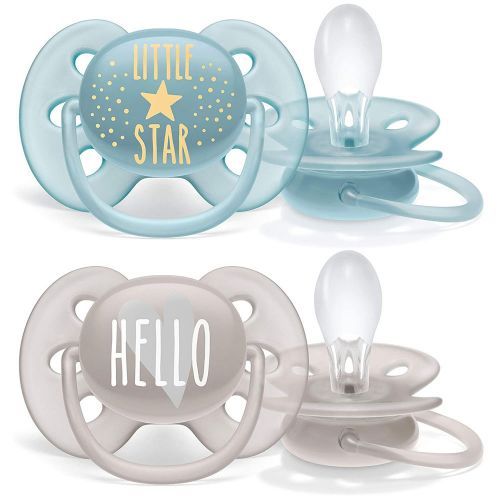 Philips Avent Ultra Soft Силиконови меки залъгалки , момиче, 6-18 месец , 2 бр.