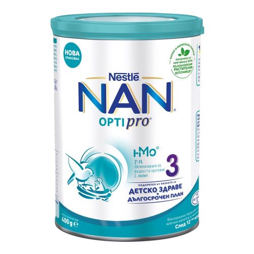 Nestlé NAN OPTIPRO 3 HM-O -  Мляко за малки деца след 12-тия месец, 400 гр.