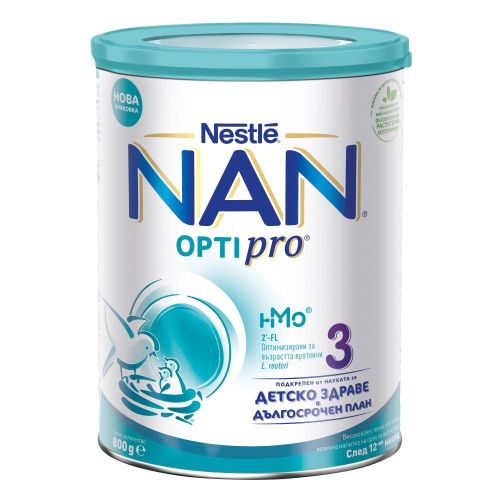 Nestlé NAN OPTIPRO 3 HM-O -  Мляко за малки деца след 12-тия месец, 800 гр.