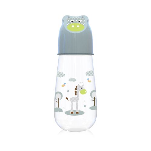 Шише с релефна капачка Lorelli Baby Care Animals - 125 мл., 0+ месеца, Mint Green