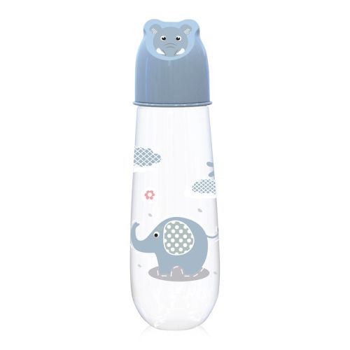 Шише с релефна капачкa Lorelli Baby Care Animals - 250 мл., 0+ месеца, Moonlight Blue