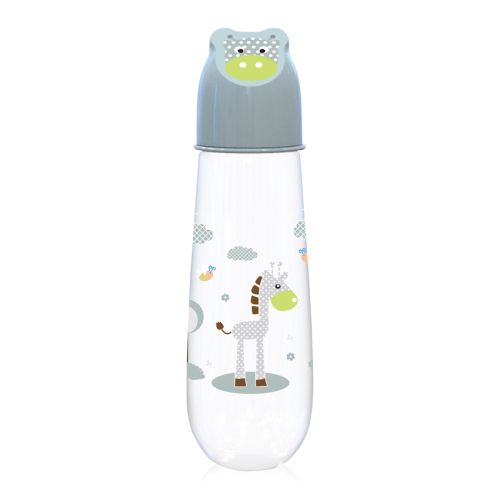 Шише с релефна капачкa  Lorelli Baby Care Animals - 250 мл., 0+ месеца, Mint Green