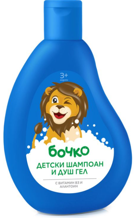 Детски шампоан и душ гел 2в1 Бочко с витамин B3 и алантоин, 250 мл.