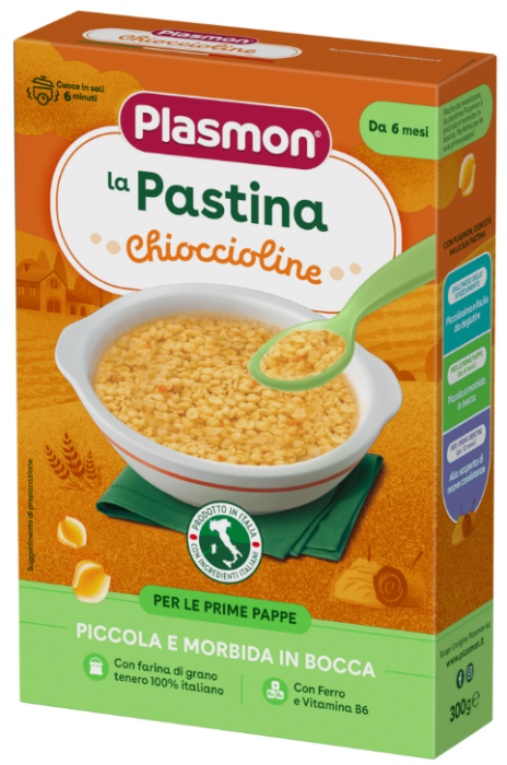 Паста охлювчета "Chioccioline" Plasmon - 6+ месеца, 300 гр.