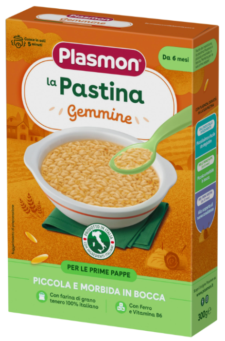 Паста зрънца "Gemmine" Plasmon - 6+ месеца, 300 гр.