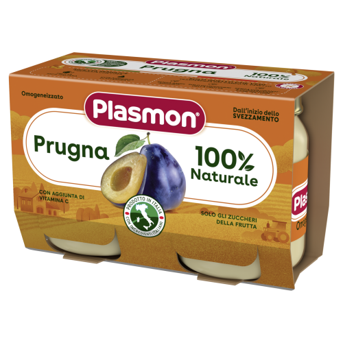 Пюре слива Plasmon - 6+ месеца, 208 гр. (2х104гр.)