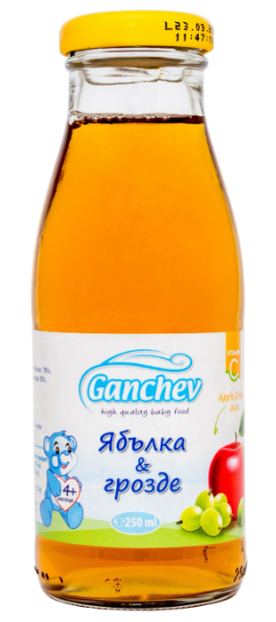 Сок ябълка и грозде Ганчев - 250 мл.