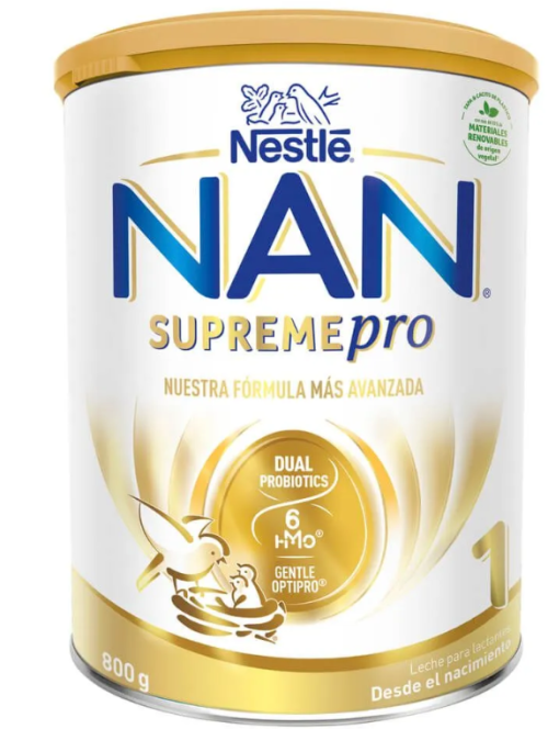 Nestlé NAN Supreme Pro 1 - Мляко за кърмачета от момента на раждането до 6 месеца, 800 гр.