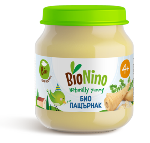 Пюре Био пащърнак BioNino - 4+ месеца, 120 гр.