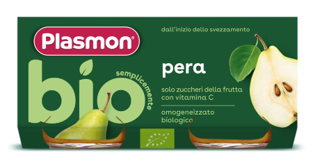 Плодово Био пюре круша Plasmon - 6+ месеца, 160 гр. (2х80гр.)