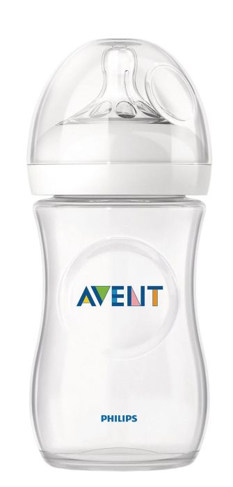 Бебешка бутилка Natural 260 мл. с биберон - две дупки 1+ месеца Philips Avent