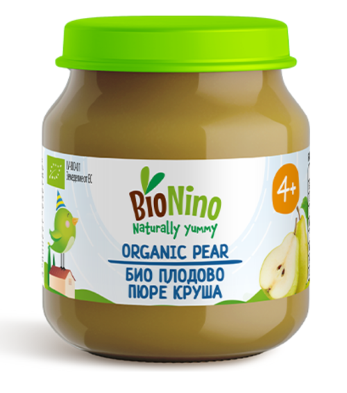 Пюре Био круша BioNino - 4+ месеца, 120 гр.