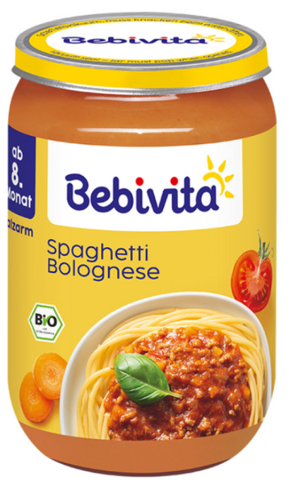 Пюре спагети болонезе Bebivita - 8+ месеца, 220гр.
